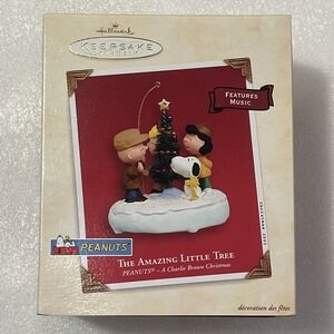 Hallmark 2003 Peanuts, Charlie Brown Christmas The Amazing Little Tree Ornament